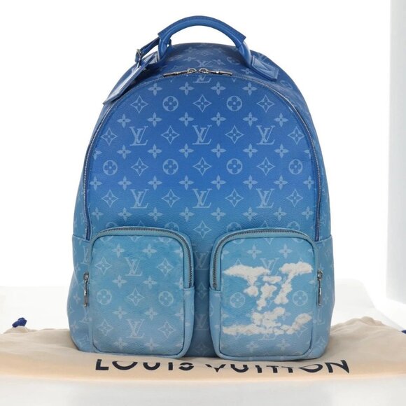LOUIS VUITTON Monogram Clouds Multi Pocket Backpack Blue M45441 Auth 145712SAM main image 14